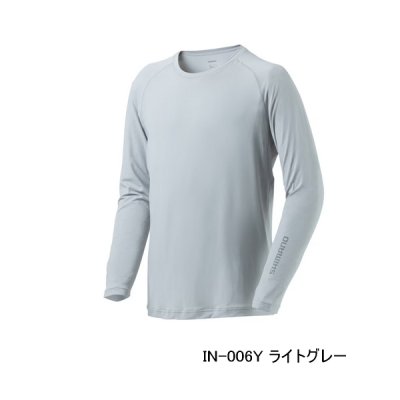 画像1: （26年3月新商品） シマノ サン プロテクション インナーシャツ IN-006Y ライトグレー XLサイズ （3月発売予定／ご予約受付中）