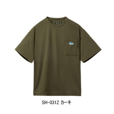 画像1: （26年3月新商品） シマノ ドライポケットTシャツ SH-031Z カーキ Sサイズ （3月発売予定／ご予約受付中）