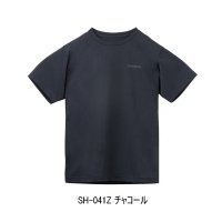 （26年3月新商品） シマノ ドライメッシュTシャツ SH-041Z チャコール 2XLサイズ （3月発売予定／ご予約受付中）