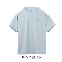 （26年3月新商品） シマノ ドライメッシュTシャツ SH-041Z ライトグレー 2XLサイズ （3月発売予定／ご予約受付中）