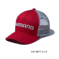 （26年3月新商品） シマノ スタンダード メッシュキャップ CA-061Y レッド Lサイズ （3月発売予定／ご予約受付中）