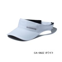 （26年3月新商品） シマノ スリムサンバイザー CA-082Z ホワイト Mサイズ （3月発売予定／ご予約受付中）