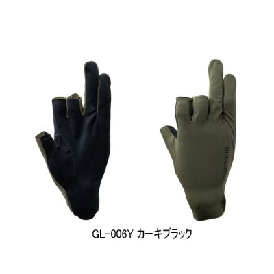 画像1: （26年3月新商品） シマノ 05 センシティブ グローブ 3 GL-006Y カーキブラック XLサイズ （3月発売予定／ご予約受付中）