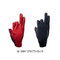 （26年3月新商品） シマノ 05 センシティブ グローブ 3 GL-006Y リアルブラックレッド 2XLサイズ （3月発売予定／ご予約受付中）