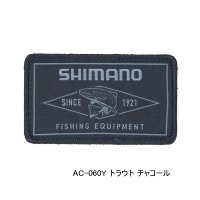 （26年3月新商品） シマノ ワッペン AC-060Y トラウト チャコール （3月発売予定／ご予約受付中）