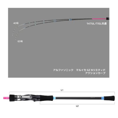 画像3: （26年2月新商品） アルファタックル（alpha tackle） アルファソニック マルイカ GZ N-LTD 147UL／TISL （仕舞寸法 147cm） （2月発売予定／ご予約受付中） （大型1・代引と離島不可）