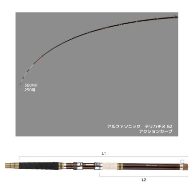 画像3: （26年4月新商品） アルファタックル（alpha tackle） アルファソニック テリハチメ GZ 360MH （仕舞寸法 125cm） （4月発売予定／ご予約受付中）