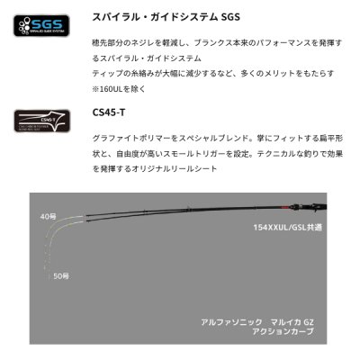 画像3: （26年2月新商品） アルファタックル（alpha tackle） アルファソニック マルイカ GZ 154XXUL／GSL-右 （仕舞寸法 122cm） （2月発売予定／ご予約受付中）