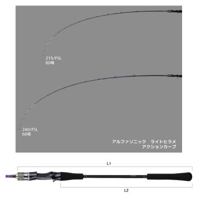 画像3: （26年4月新商品） アルファタックル（alpha tackle） アルファソニック ライトヒラメ 240／FSL （仕舞寸法 123.5cm） （4月発売予定／ご予約受付中）