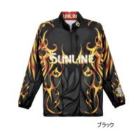 （26年5月新商品） サンライン プロドライ ロングシャツ SUW-04601CW ブラック 3Lサイズ （5月発売予定／ご予約受付中）