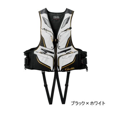 画像1: （26年3月新商品） がまかつ フローティングベスト GM-6007 ブラック×ホワイト Mサイズ （3月発売予定／ご予約受付中）
