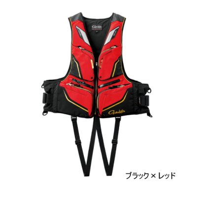 画像1: （26年3月新商品） がまかつ フローティングベスト GM-6007 ブラック×レッド 3Lサイズ （3月発売予定／ご予約受付中）