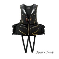 （26年3月新商品） がまかつ フローティングベスト GM-6007 ブラック×ゴールド 7Lサイズ （3月発売予定／ご予約受付中）