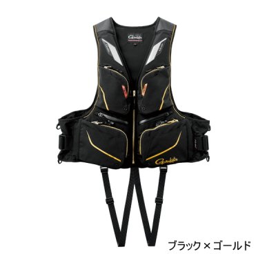 画像1: （26年3月新商品） がまかつ フローティングベスト GM-6007 ブラック×ゴールド Mサイズ （3月発売予定／ご予約受付中）