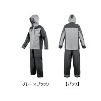 （26年4月新商品） がまかつ PVCレインスーツ GM-3818 グレー×ブラック 3Lサイズ （4月発売予定／ご予約受付中）
