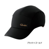 （26年2月新商品） がまかつ ヘルメッ帽 GM-9126 ブラック×ゴールド フリーサイズ