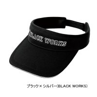 （26年2月新商品） がまかつ ベーシックサンバイザー GM-9128 ブラック×シルバー（ブラックワークス） フリーサイズ
