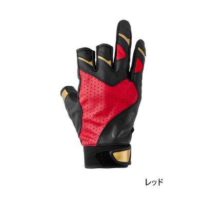 画像1: （26年2月新商品） がまかつ ストレッチフィッシンググローブ（3本切） GM-7310 レッド Mサイズ