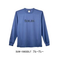 （26年3月新商品） サンライン シルキードライロングTシャツ SUW-15603DLT ブルーグレー XXLサイズ （3月発売予定／ご予約受付中）