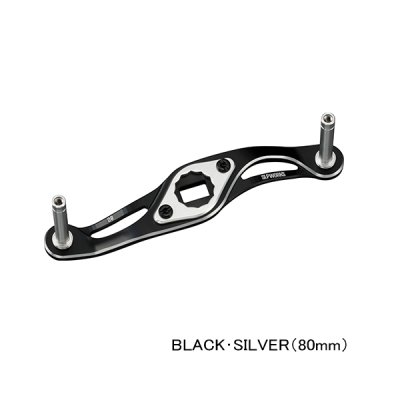 画像1: （26年5月新商品） ダイワ SLPW MC クランク ハンドル 80mm ブラック／シルバー （5月発売予定／ご予約受付中） （返品不可） （小型商品）