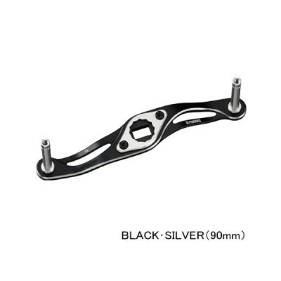 画像1: （26年5月新商品） ダイワ SLPW MC クランク ハンドル 90mm ブラック／シルバー （5月発売予定／ご予約受付中） （返品不可） （小型商品）