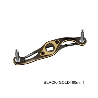 画像1: （26年5月新商品） ダイワ SLPW MC クランク ハンドル 80mm ブラック／ゴールド （5月発売予定／ご予約受付中） （返品不可） （小型商品）