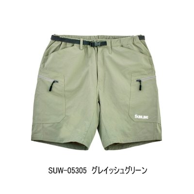 画像1: （26年4月新商品） サンライン フィッシングハーフパンツ SUW-05305 グレイッシュグリーン Mサイズ （4月発売予定／ご予約受付中）