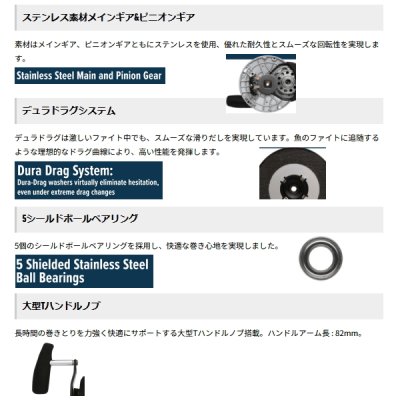 画像3: ペン（PENN） ファゾムII 2スピード 10XNLD2 エクストラナロー（右） （返品不可） （小型商品）