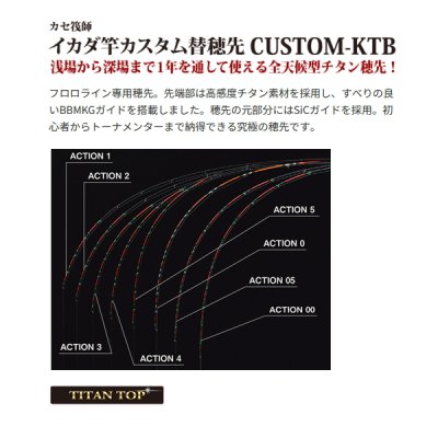 画像2: （26年4月新商品） （パーツ） 黒鯛工房 カセ筏師 イカダ竿カスタム替え穂先 カスタム-KTB ACTION 00 （全長 58.0cm）