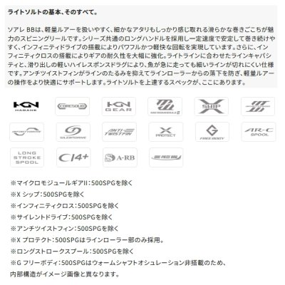 画像2: （26年7月新商品） シマノ 26 ソアレ BB 500SPG （7月発売予定／ご予約受付中） （小型商品）