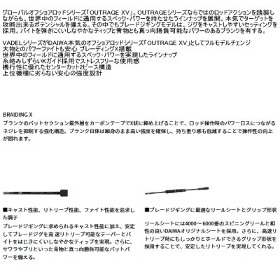 画像2: （26年3月新商品） ダイワ アウトレイジ XV BLJ 68HS （仕舞寸法 106cm）