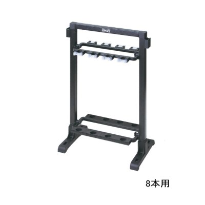 画像1: （26年5月新商品） PROX フォールディングスリムロッドスタンド PX166H8MK 8本用／ハイタイプ マットブラック