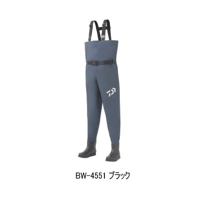画像1: （26年2月新商品） ダイワ ブレスウェーダー（フェルトスパイク） BW-4551 ブラック Mサイズ