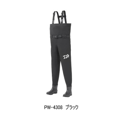 画像1: （26年3月新商品） ダイワ パワーウェーダー（ラジアル） PW-4308 ブラック LLサイズ