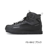 （26年9月新商品） シマノ ウォータープルーフゲームシューズカットラバーピンフェルト FS-091Z ブラック 26.5cm （9月発売予定／ご予約受付中）