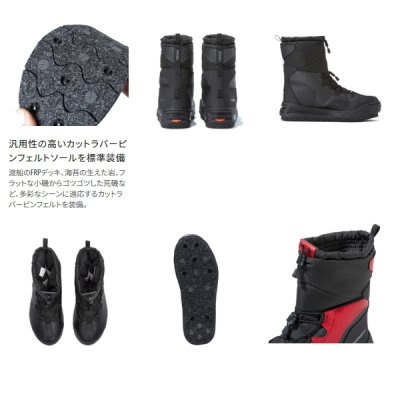 画像3: （26年9月新商品） シマノ ウォータープルーフウィンター磯ブーツカットラバーピンフェルト FS-190Z ブラック 29.0cm （9月発売予定／ご予約受付中）