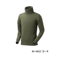 （26年9月新商品） シマノ ドライインナー サーモネックシャツ IN-062Z カーキ 2XLサイズ （9月発売予定／ご予約受付中）