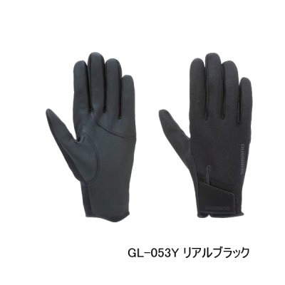 画像1: （26年10月新商品） シマノ 03 タイタニューム・アルファ グローブ フルカバー GL-053Y リアルブラック Mサイズ （10月発売予定／ご予約受付中）