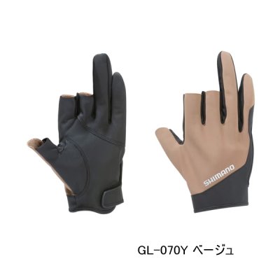 画像1: （26年9月新商品） シマノ 01 ベーシックウォーム グローブ 3 GL-070Y ベージュ Mサイズ （9月発売予定／ご予約受付中）