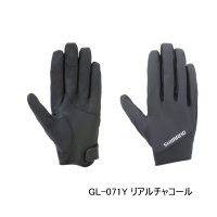 （26年9月新商品） シマノ 01 ベーシックウォーム グローブ 指出し GL-071Y リアルチャコール 2XLサイズ （9月発売予定／ご予約受付中）