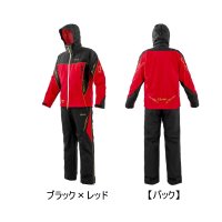 （26年11月新商品） がまかつ アルテマシールドプロレインスーツ GM-3827 ブラック×レッド 3Lサイズ （11月発売予定／ご予約受付中）