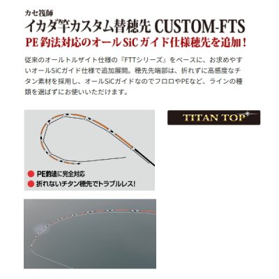 画像2: （26年8月新商品） （パーツ） 黒鯛工房 カセ筏師 イカダ竿カスタム替え穂先 カスタム-FTS ACTION 03 （全長 60.0cm）