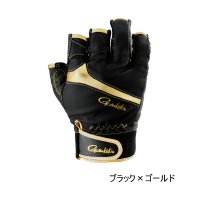 （26年10月新商品） がまかつ エルゴグリップグローブ（5本切） GM-7314 ブラック×ゴールド 3Lサイズ （10月発売予定／ご予約受付中）
