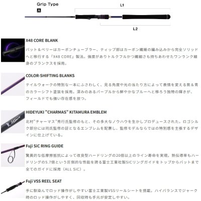 画像2: （26年10月新商品） テイルウォーク（tail walk） シールズX48　キタムラチューンド S651／XSL （仕舞寸法 148cm） （保証書付き） （10月発売予定／ご予約受付中） （大型1・代引と離島不可）