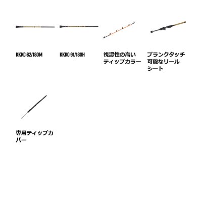 画像3: （26年9月新商品） アブガルシア 黒船 雅（ミヤビ） カワハギ KKKC-91／180H （仕舞寸法 145.8cm） （保証書付き） （大型1・代引と離島不可） （返品不可）