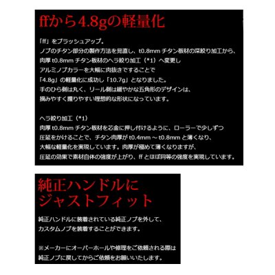 画像3: （26年11月新商品） リブレ ff air（フォルテッシモ エアー） F2AFGL-1 ノブ単体1個 ファイヤー／ゴールド 12121 （11月発売予定／ご予約受付中） （返品不可） （小型商品）