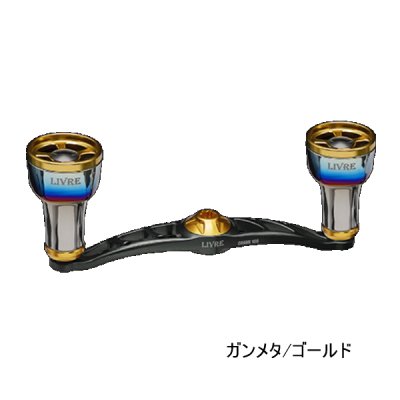 画像1: （26年11月新商品） リブレ クランク 100 ff air（フォルテッシモ エアー） FRSK100-F2A 右巻 シマノ用 ガンメタ／ゴールド 12201 （返品不可） （小型商品）