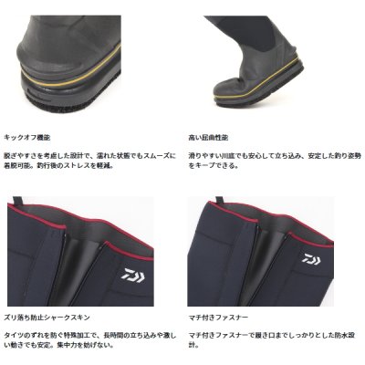 画像3: （26年4月新商品） ダイワ スペシャル スリムウェーダー（先丸中割／フェルトスパイクソール） SPW-4514VR-BL ブラック 3LA-3Lサイズ