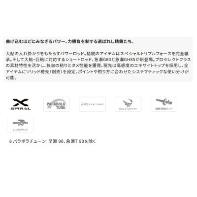 画像2: （27年1月新商品） シマノ 27 プロセレクト TF 急瀬G 80 （仕舞寸法 136.5cm） （保証書付き） （1月発売予定／ご予約受付中）