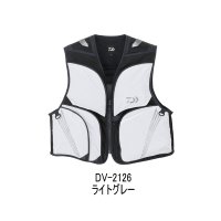 （26年4月新商品） ダイワ クールショートベスト DV-2126 ライトグレー キングサイズ